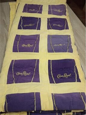 Vintage Crown Royal Quilted Blanket